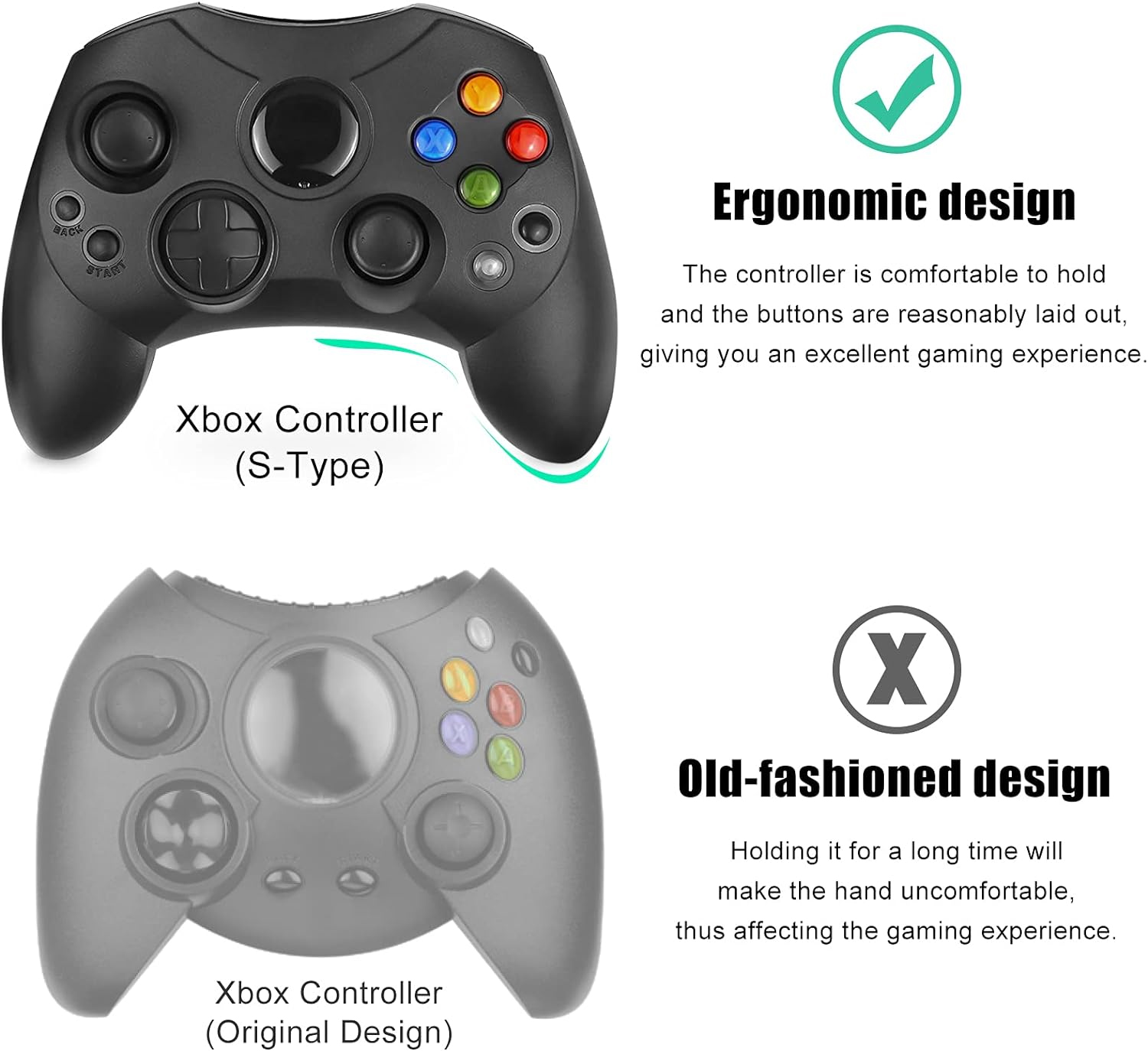 Retro Gaming Xbox One - وحدة تحكم Wiresmith الكلاسيكية السلكية الأصلية