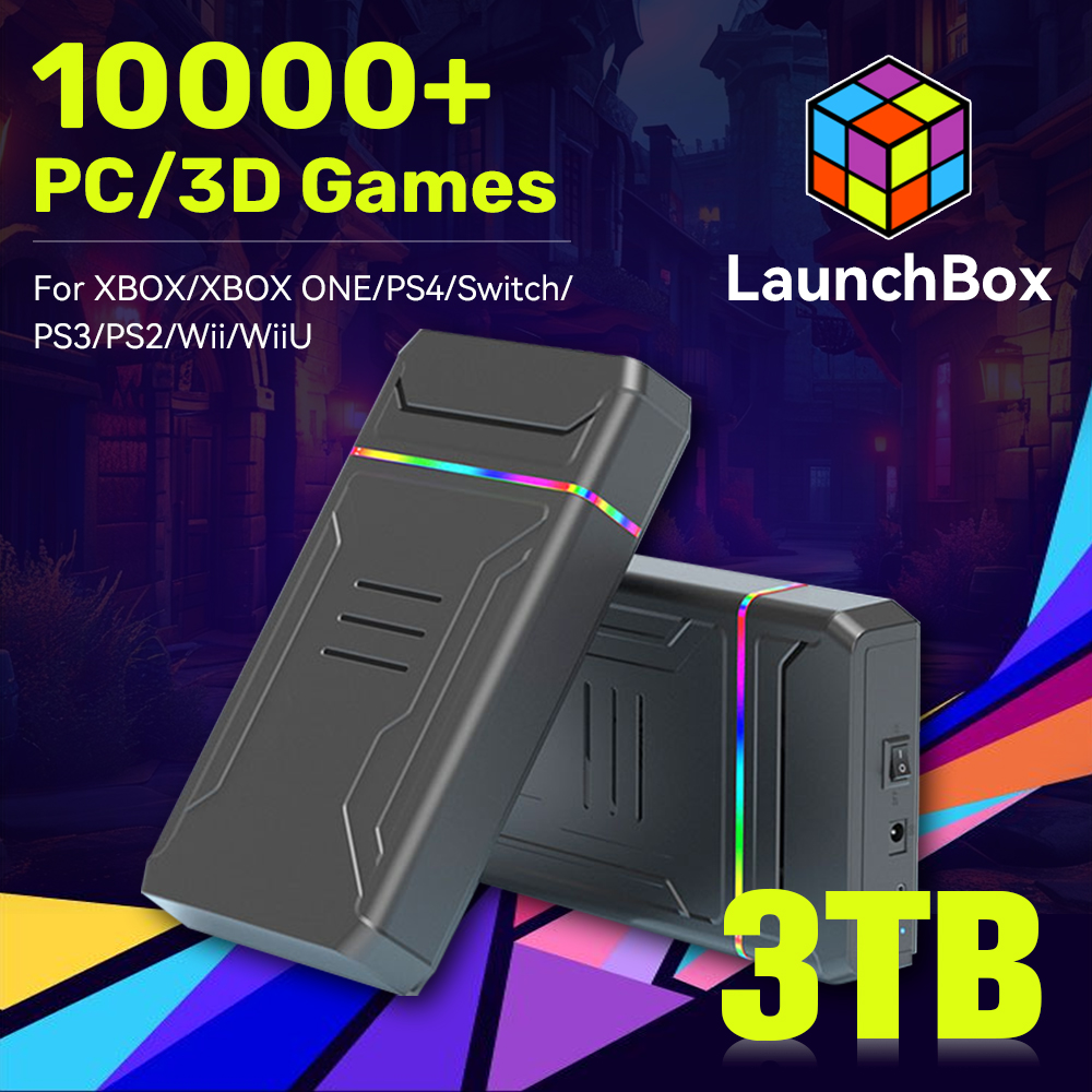 Retro Gaming System - JMachen Launchbox 3 تيرابايت Gaming HDD