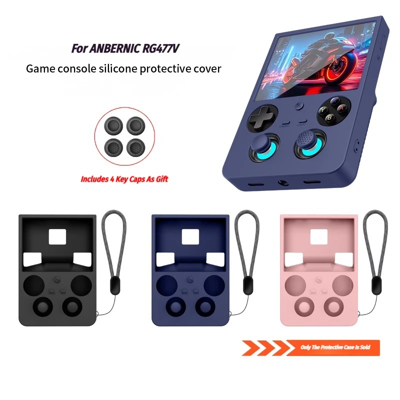 Retro Gaming In 2026 - غطاء حماية سيليكون لجهاز ANBERNIC RG477V،