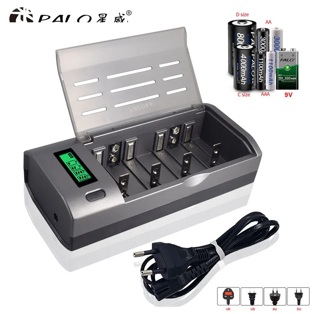 Rechargeable Battery Aa - شاحن ذكي من PALO بـ 4