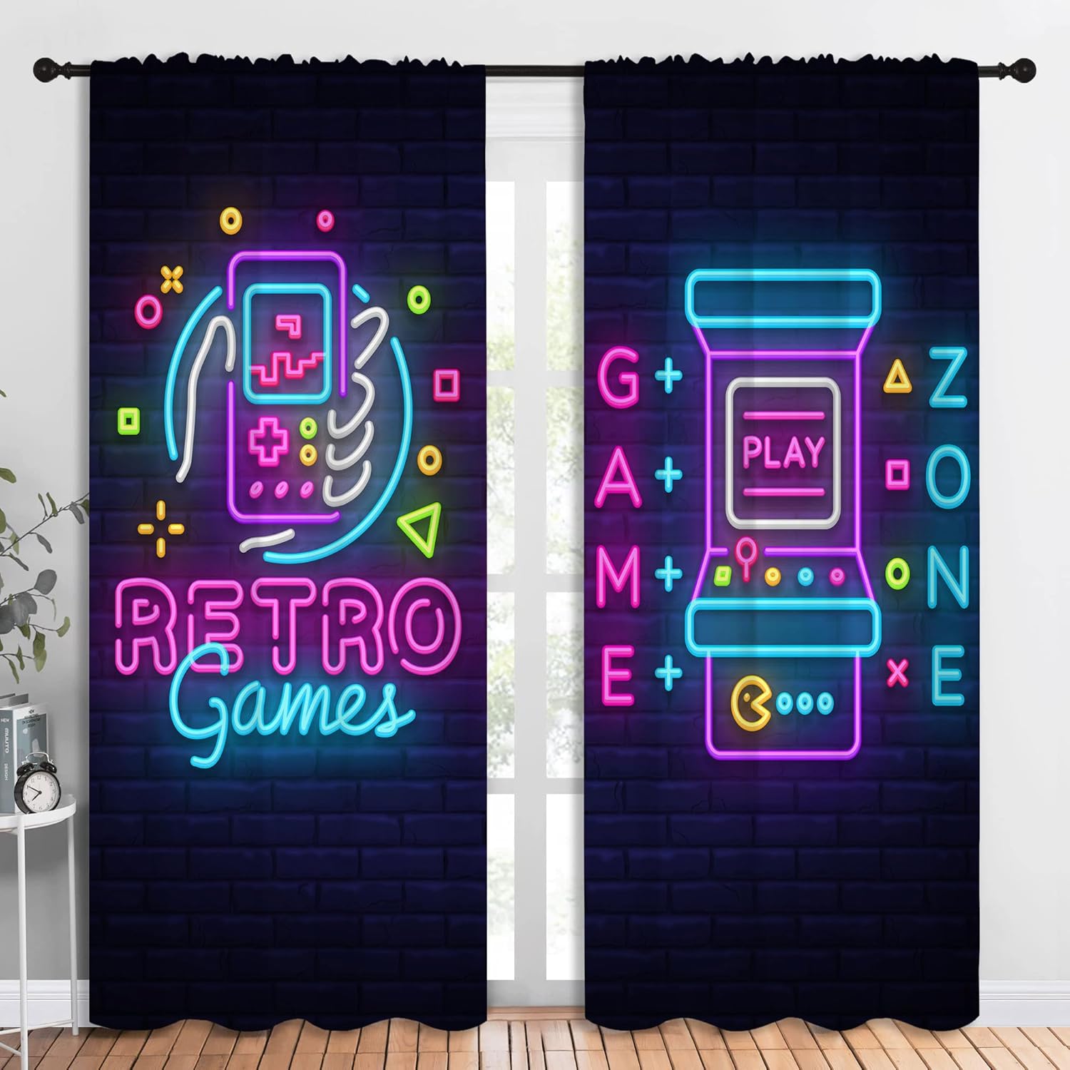 Background Retro Gaming - ستائر تعتيم بجيب قضيب لعبة Art