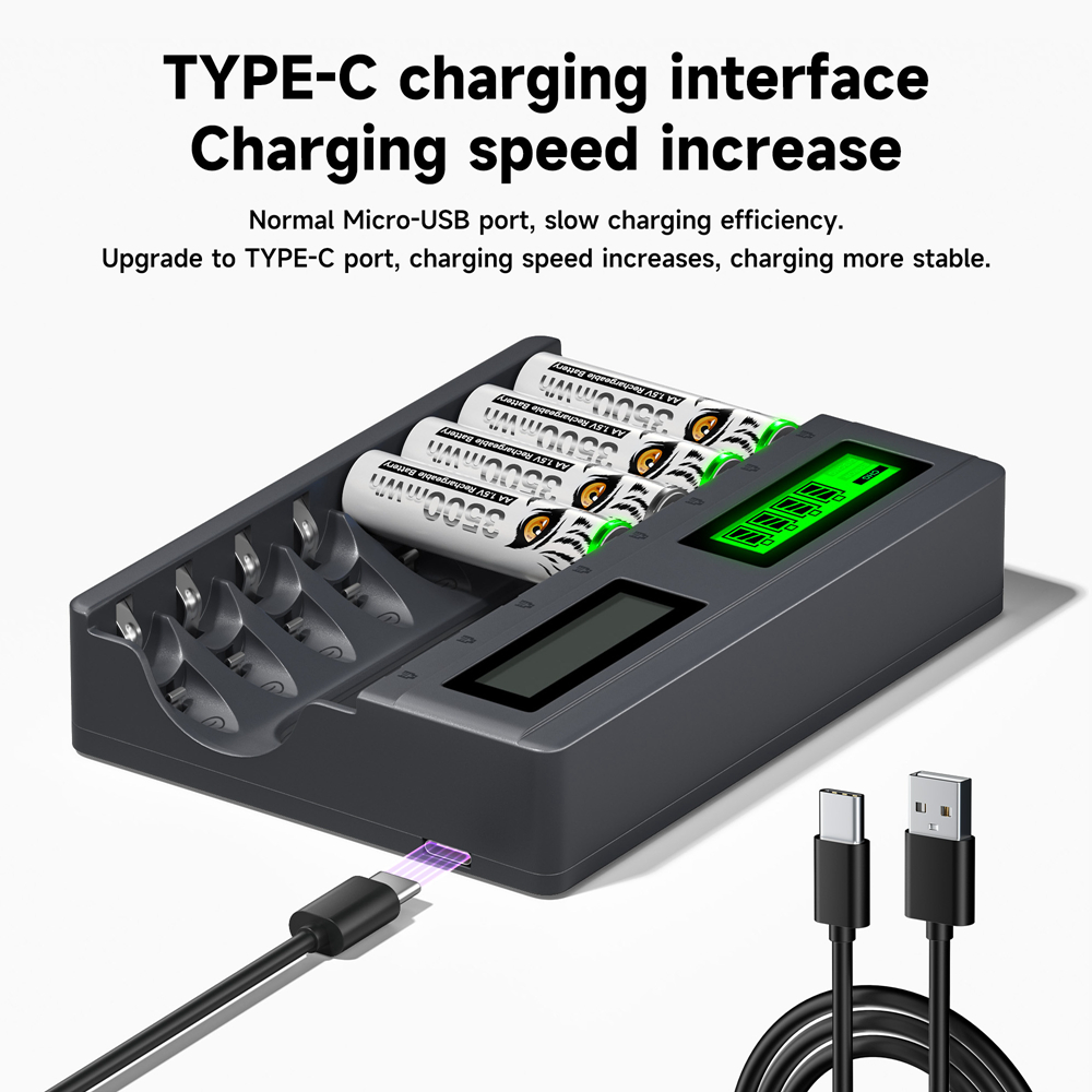 شاحن PALO بـ 4-8 فتحات لبطاريا - مراجعة Rechargeable Battery Aa وسعره