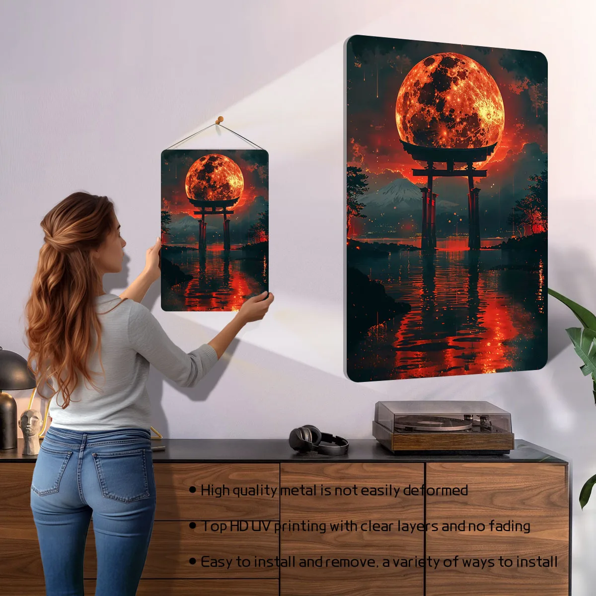 لافتة معدنية مطبوعة بتصميم قمر - مراجعة Retro Gaming At Home وسعره