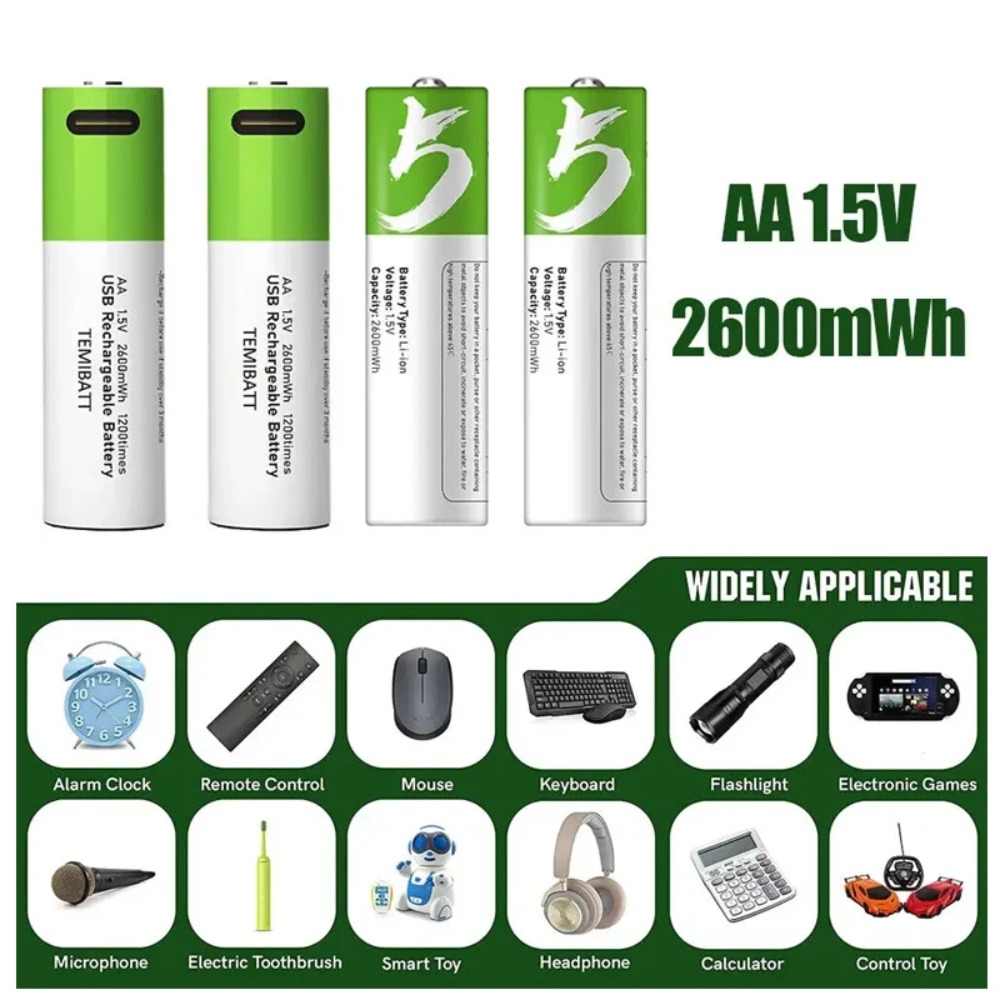 8 قطع بطاريات AA قابلة لإعادة  - مراجعة Rechargeable Battery Aa وسعره