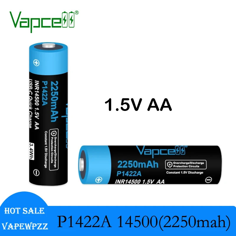 بطارية قابلة للشحن Vapcell P14 - مراجعة Rechargeable Battery Aa وسعره