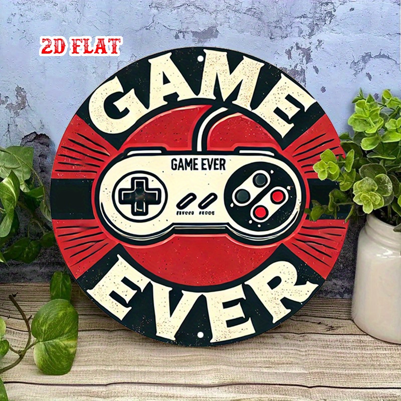 لافتة معدنية مستديرة بتصميم ري - مراجعة Retro Gaming Games وسعره
