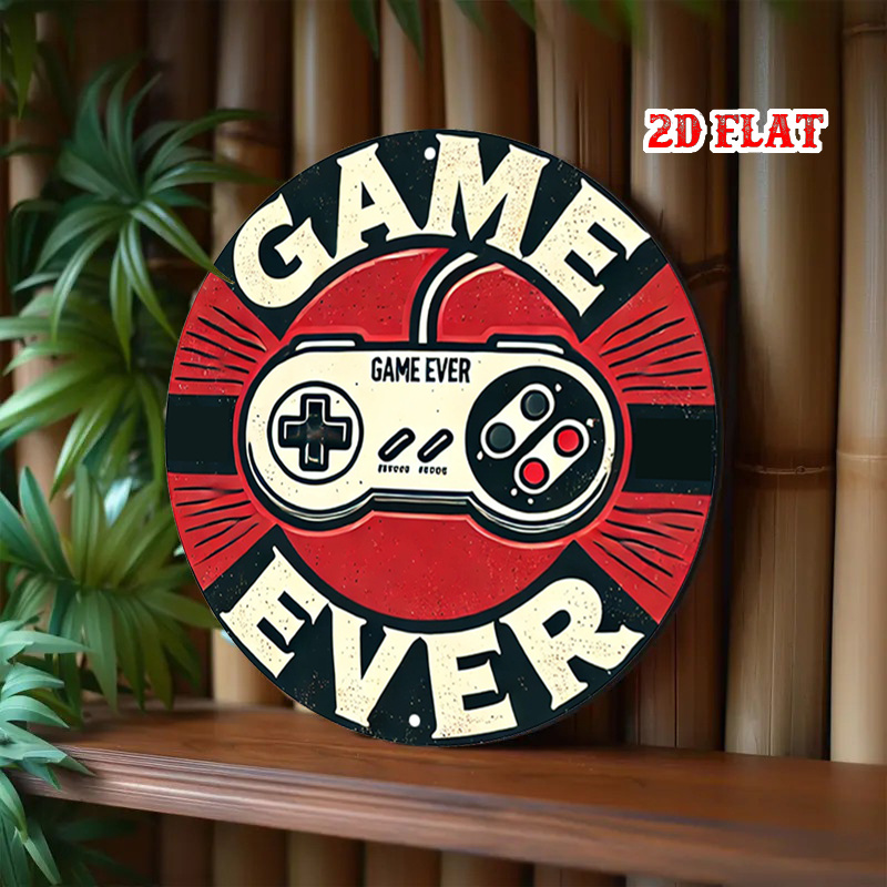 لافتة معدنية مستديرة بتصميم ري - مراجعة Retro Gaming Games وسعره