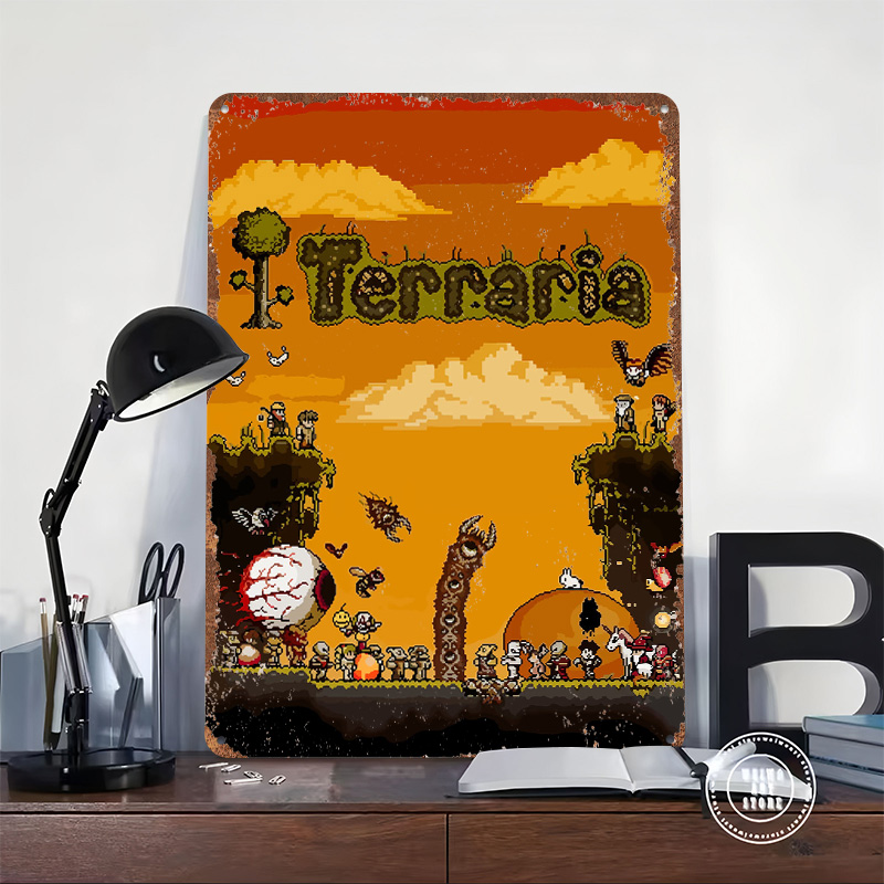 ملصق مطبوع بتصميم لعبة تيراريا - مراجعة Retro Gaming At Home وسعره