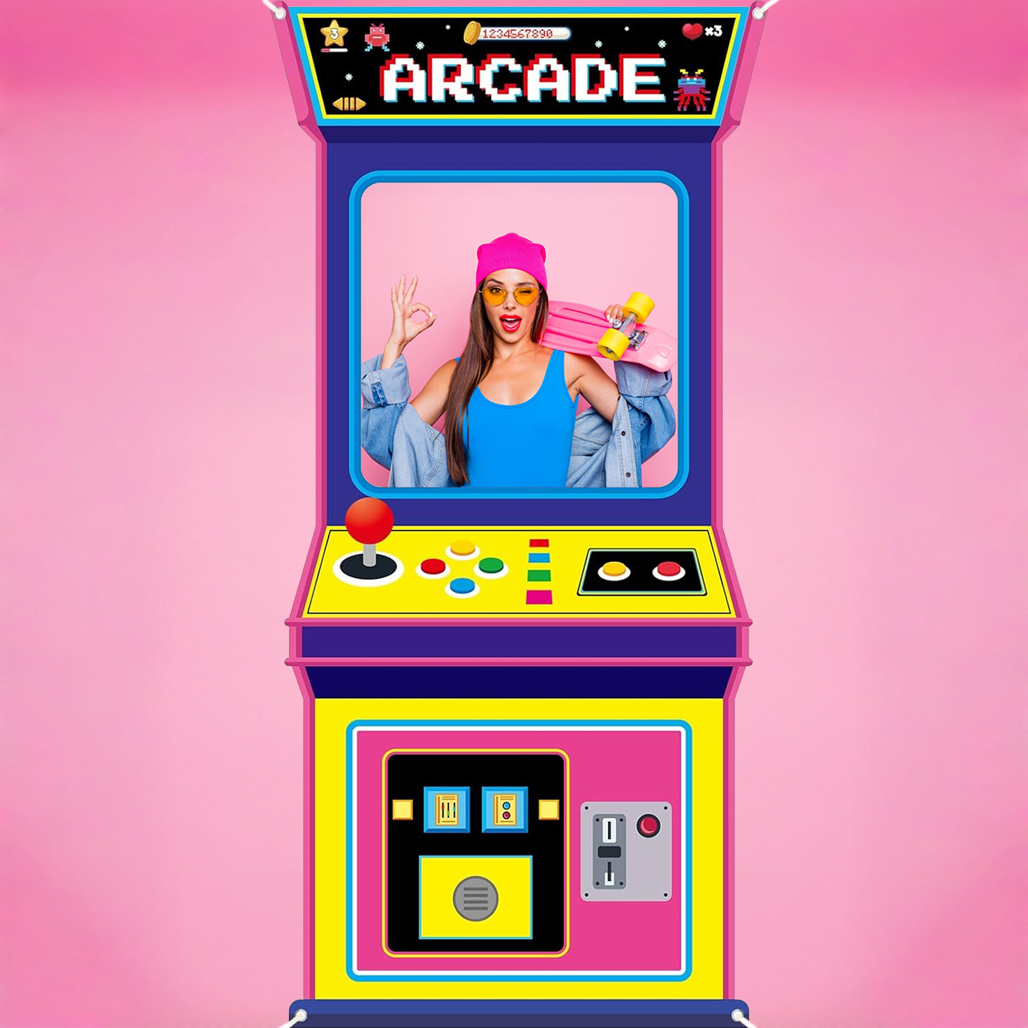 خلفية صور قماشية لألعاب الأركي - مراجعة Background Retro Gaming وسعره