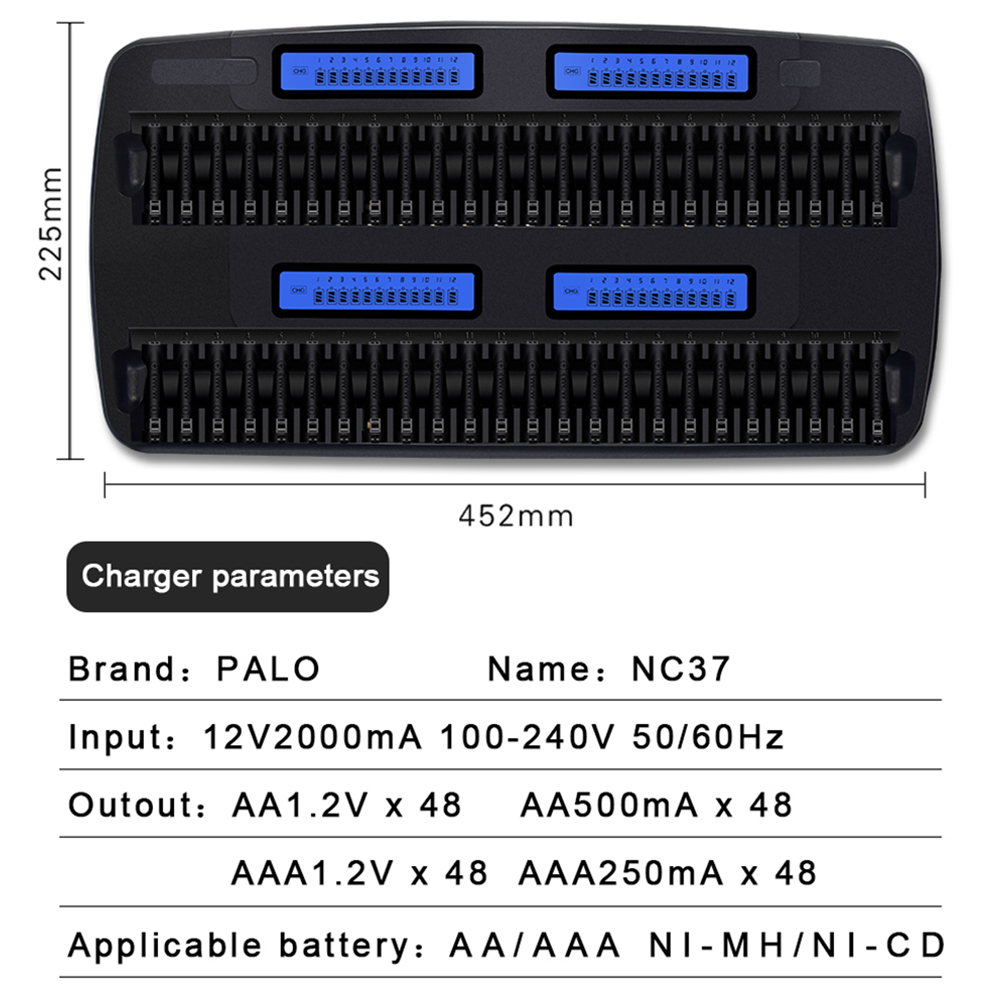 شاشة AA شاحن بطارية ذكي ، بطار - مراجعة Rechargeable Battery Aa وسعره