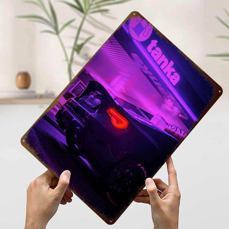 لوحة معدنية سوداء بتصميم محطة  - مراجعة Retro Gaming At Home وسعره