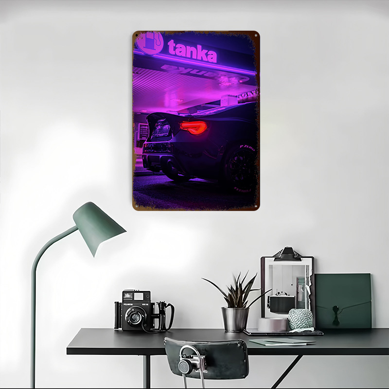 لوحة معدنية سوداء بتصميم محطة  - مراجعة Retro Gaming At Home وسعره